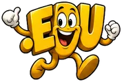 Learned.edu, the FreedDomains .edu mascot: a yellow cartoon .edu domain extension with two big eyes and a wide smile, giving a thumbs-up with a fist ready
